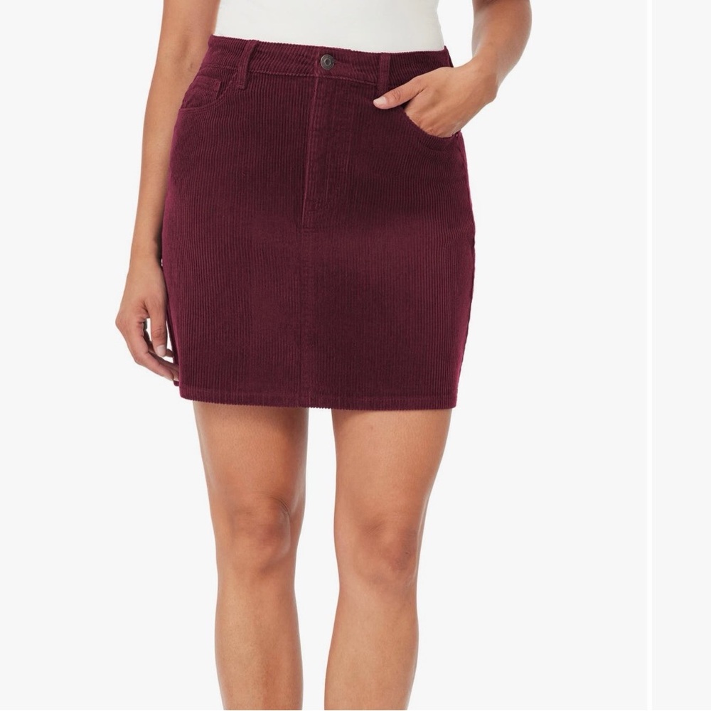 NWT Kensie Burgundy Corduroy High Rise Mini Skirt Size 0/25
